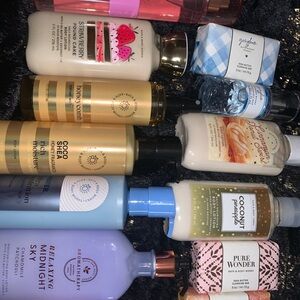 Bath & Body Works Pink and Blue Moisturizer & Body Oil